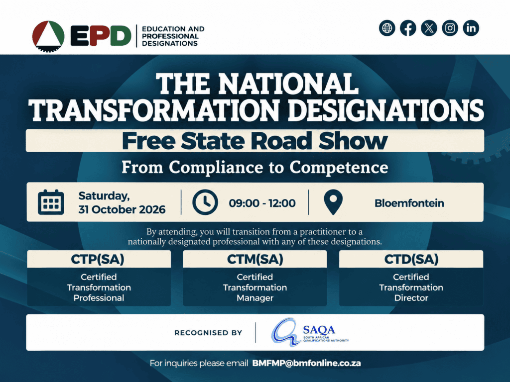 National Transformation Designations | Free State